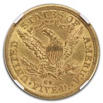 1882-CC $5 Liberty Gold Half Eagle MS-61 NGC