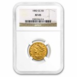 1882-CC $5 Liberty Gold Half Eagle XF-45 NGC