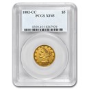 1882-CC $5 Liberty Gold Half Eagle XF-45 PCGS