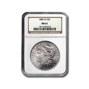 1882-CC Morgan Dollar MS-61 NGC 1882-CC Morgan Dollar MS-61 NGC