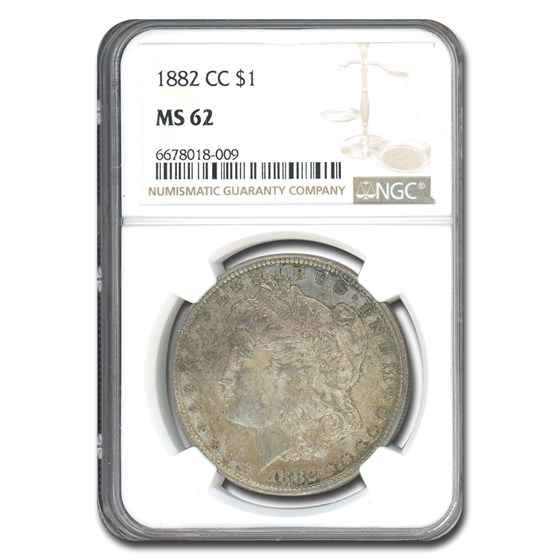 1882-CC Morgan Dollar MS-62 NGC 1882-CC Morgan Dollar MS-62 NGC