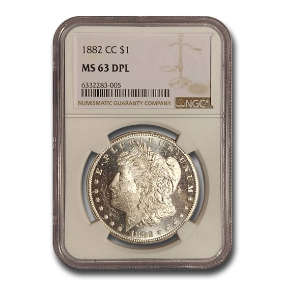 1882-CC Morgan Dollar MS-63 DPL NGC 1882-CC Morgan Dollar MS-63 DPL NGC