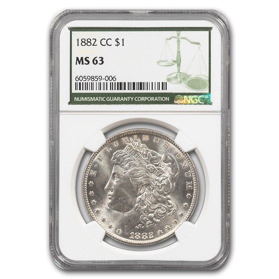 1882-CC Morgan Dollar MS-63 NGC (Green Label)