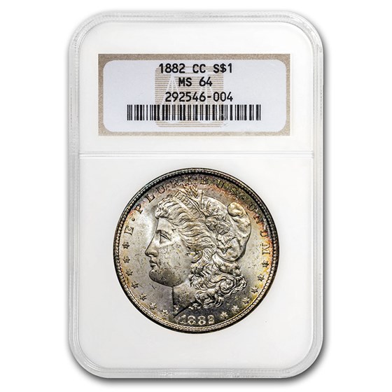 1882-CC Morgan Dollar MS-64 NGC (Old Gen Holder) 1882-CC Morgan Dollar MS-64 NGC (Old Gen Holder)