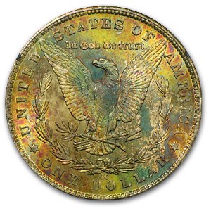 1882-CC Morgan Dollar MS-64 (Rev Toning, GSA) 1882-CC Morgan Dollar MS-64 (Rev Toning, GSA)