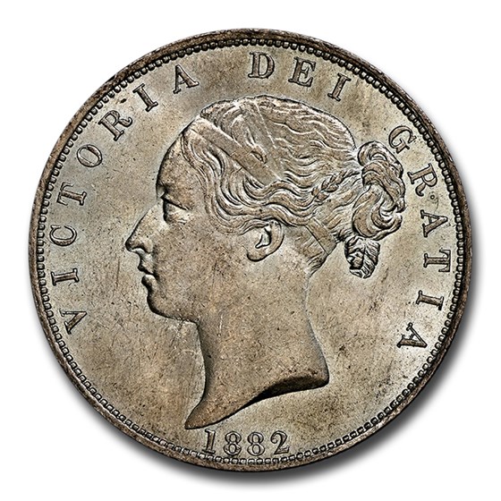 1882 Great Britain Silver Half Crown Victoria MS-63 NGC