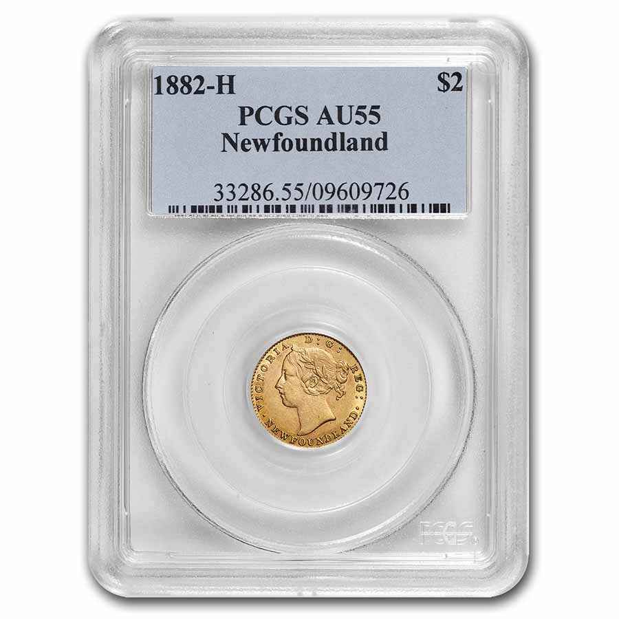 Buy 1882H Newfoundland Gold 2.00 AU55 PCGS APMEX