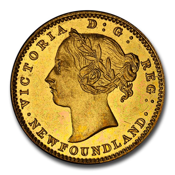 1882-H Newfoundland Gold $2 Victoria MS-61 PCGS 1882-H Newfoundland Gold $2 Victoria MS-61 PCGS