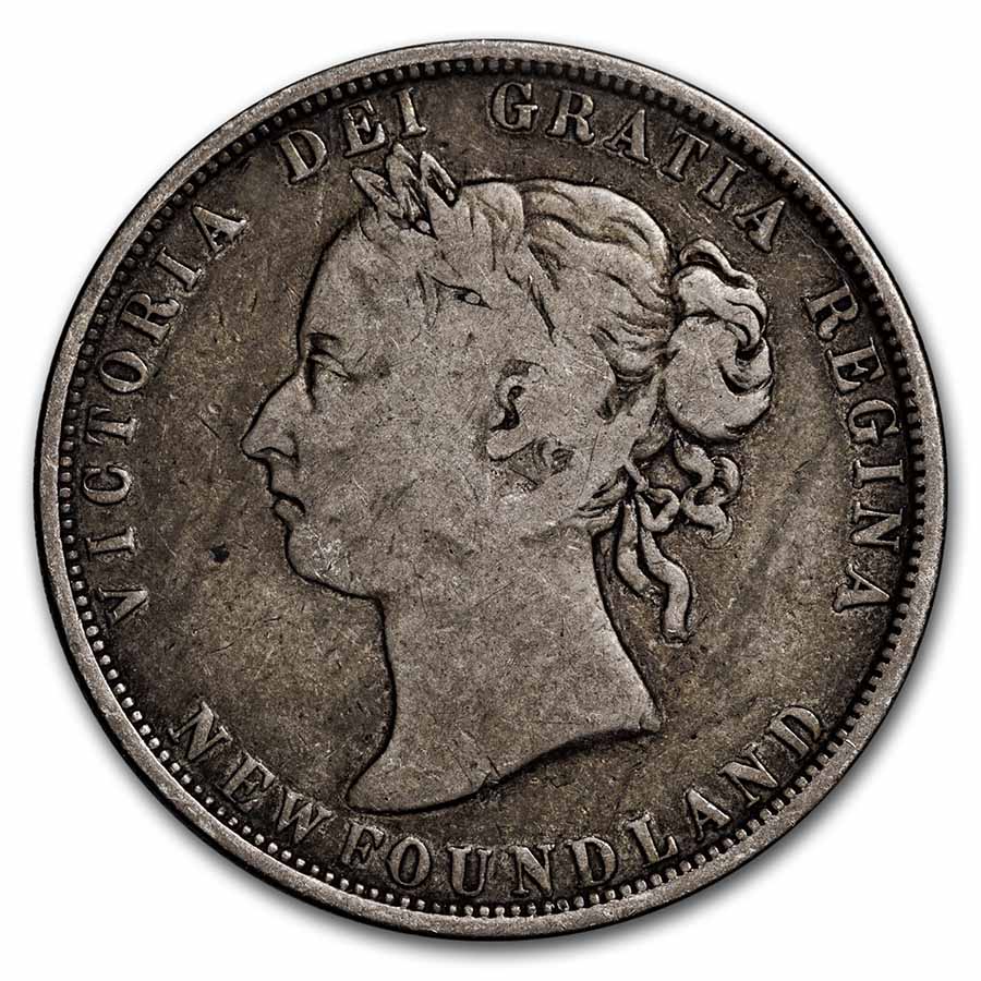 Buy 1882-H Newfoundland Silver 50 Cents Victoria Fine | APMEX