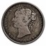 1882-H Newfoundland Silver 50 Cents Victoria Fine
