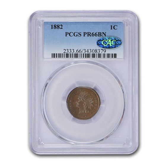1882 Indian Head Cent PR-66 PCGS CAC (Brown) 1882 Indian Head Cent PR-66 PCGS CAC (Brown)