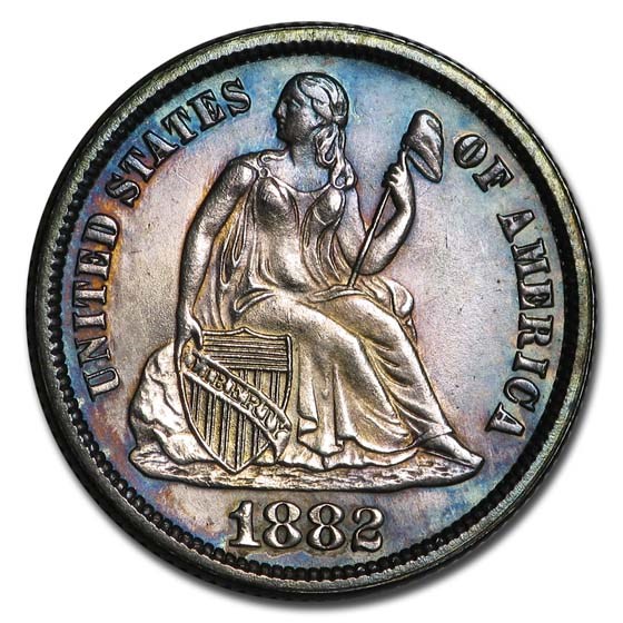 1882 Liberty Seated Dime BU