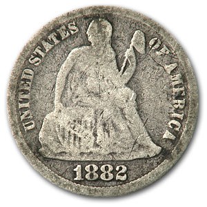 1882 Liberty Seated Dime Good