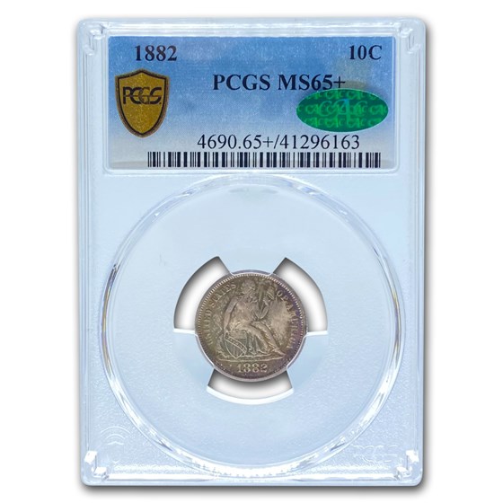 1882 Liberty Seated Dime MS-65+ PCGS CAC 1882 Liberty Seated Dime MS-65+ PCGS CAC