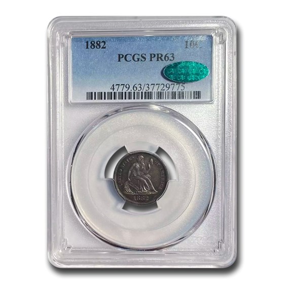 1882 Liberty Seated Dime PR-63 PCGS CAC 1882 Liberty Seated Dime PR-63 PCGS CAC