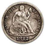 1882 Liberty Seated Dime VF