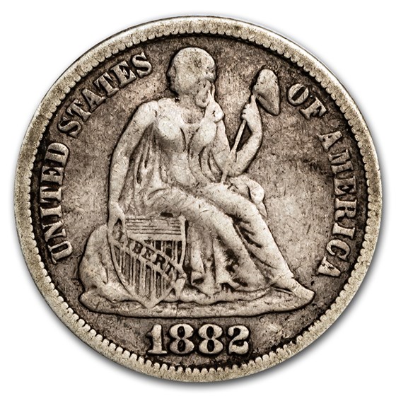 1882 Liberty Seated Dime VF