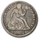 1882 Liberty Seated Dime VG