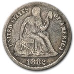 1882 Liberty Seated Dime VG