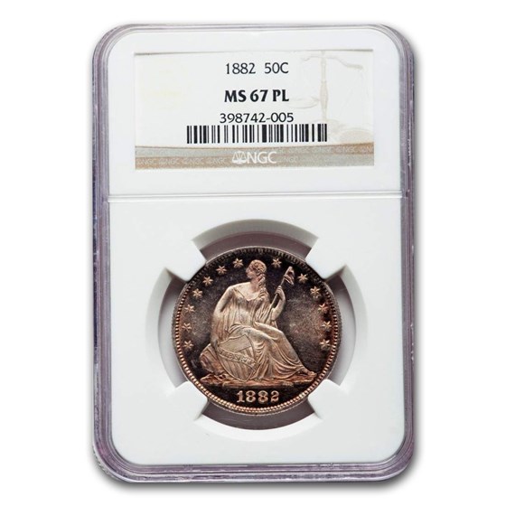 1882 Liberty Seated Half Dollar MS-67 NGC (PL) 1882 Liberty Seated Half Dollar MS-67 NGC (PL)