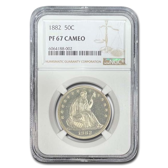 1882 Liberty Seated Half Dollar PF-67 Cameo NGC