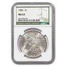 1882 Morgan Dollar MS-63 NGC (Green Label)