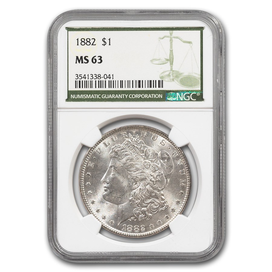 1882 Morgan Dollar MS-63 NGC (Green Label)