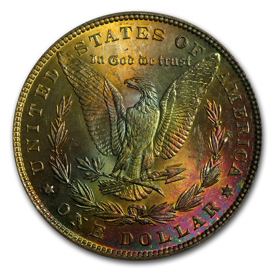 Buy 1882 Morgan Dollar MS-64 PCGS (Rainbow Striped Rev Toning) | APMEX