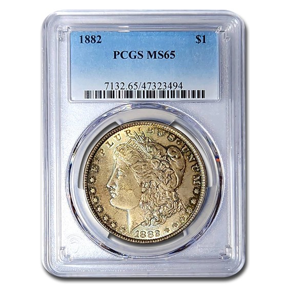 1882 Morgan Dollar MS-65 PCGS (Durum Toning) 1882 Morgan Dollar MS-65 PCGS (Durum Toning)