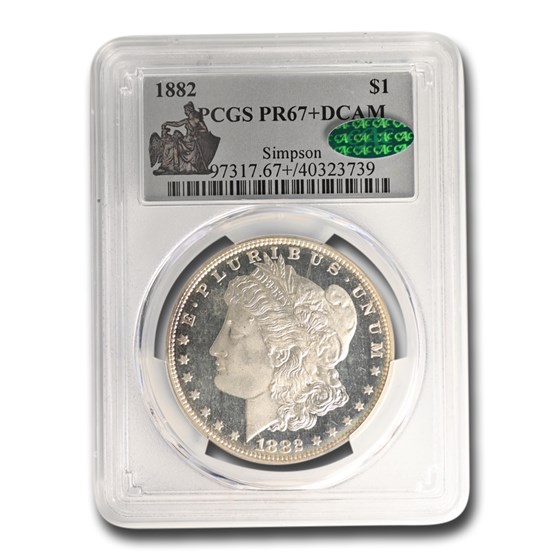1882 Morgan Dollar PR-67+ DCAM PCGS CAC 1882 Morgan Dollar PR-67+ DCAM PCGS CAC