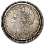 1882 Morgan Dollar XF (Railroad Rim Partial Collar Error)