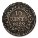 1882 Newfoundland Silver 10 Cents VF-20 PCGS