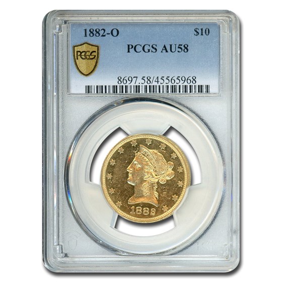 1882-O $10 Liberty Gold Eagle AU-58 PCGS 1882-O $10 Liberty Gold Eagle AU-58 PCGS