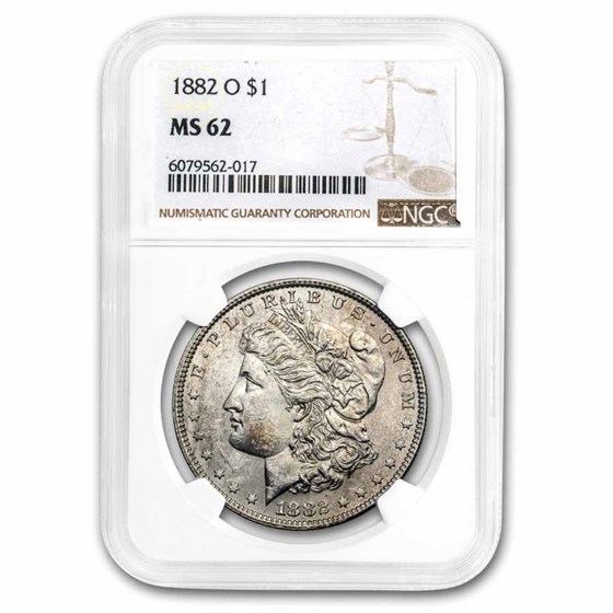 1882-O Morgan Dollar MS-62 NGC 1882-O Morgan Dollar MS-62 NGC