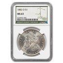 1882-O Morgan Dollar MS-63 NGC (Green Label)