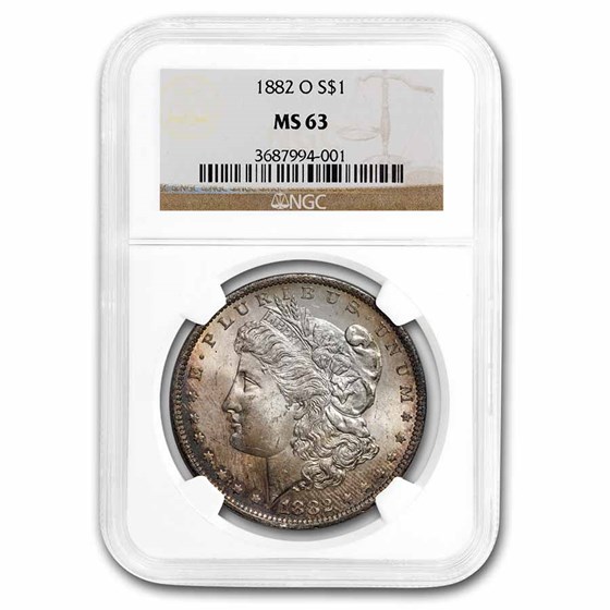 1882-O Morgan Dollar MS-63 NGC 1882-O Morgan Dollar MS-63 NGC