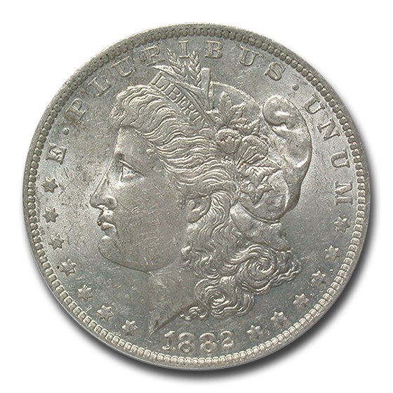 1882-O/S Morgan Dollar AU-58 NGC (VAM-5, Broken S, Top-100)