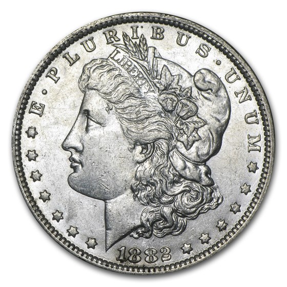 1882-O/S Morgan Dollar AU-58