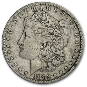 1882-O/S Morgan Dollar Fine 1882-O/S Morgan Dollar Fine