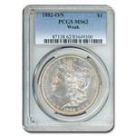 1882-O/S Morgan Dollar MS-62 PCGS (Weak)