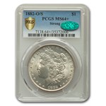 1882-O/S Morgan Dollar MS-64+ PCGS CAC (Strong)