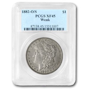 1882-O/S Morgan Dollar Weak XF-45 PCGS (VAM, Top-100) 1882-O/S Morgan Dollar Weak XF-45 PCGS (VAM, Top-100)