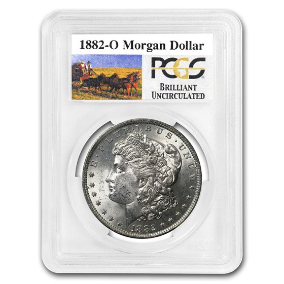 1882-O Stage Coach Morgan Dollar BU PCGS