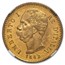 1882-R Italy Gold 20 Lire Umberto I MS-62 NGC