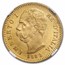 1882-R Italy Gold 20 Lire Umberto I MS-63 NGC