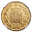 1882-R Italy Gold 20 Lire Umberto I MS-63 NGC