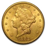 1882-S $20 Liberty Gold Double Eagle AU