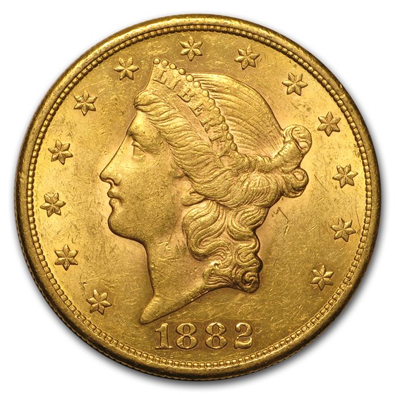 1882-S $20 Liberty Gold Double Eagle AU 1882-S $20 Liberty Gold Double Eagle AU