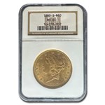 1882-S $20 Liberty Gold Double Eagle MS-61 NGC