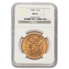 1882-S $20 Liberty Gold Double Eagle MS-61 NGC